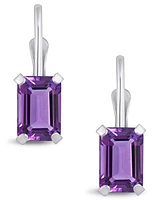 Macy's Gemstone Leverback Earrings 10K Gold