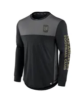 Men's Fanatics Black, Gray Lafc Striker Long Sleeve T-shirt