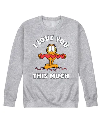 Airwaves Men's Garfield Love You This Much Fleece Sweatshirt