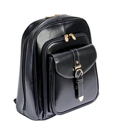 McKlein Olympia Leather Business Laptop Tablet Backpack