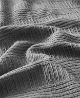Nautica Rope Stripe Woven Cotton Reversible Blanket