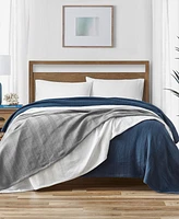 Nautica Rope Stripe Woven Cotton Blanket, Full/Queen