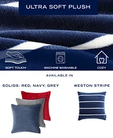 Nautica Solid Ultra Soft Plush Fleece Sham, European