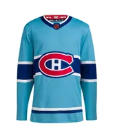 Men's adidas Light Blue Montreal Canadiens Reverse Retro 2.0 Authentic Blank Jersey