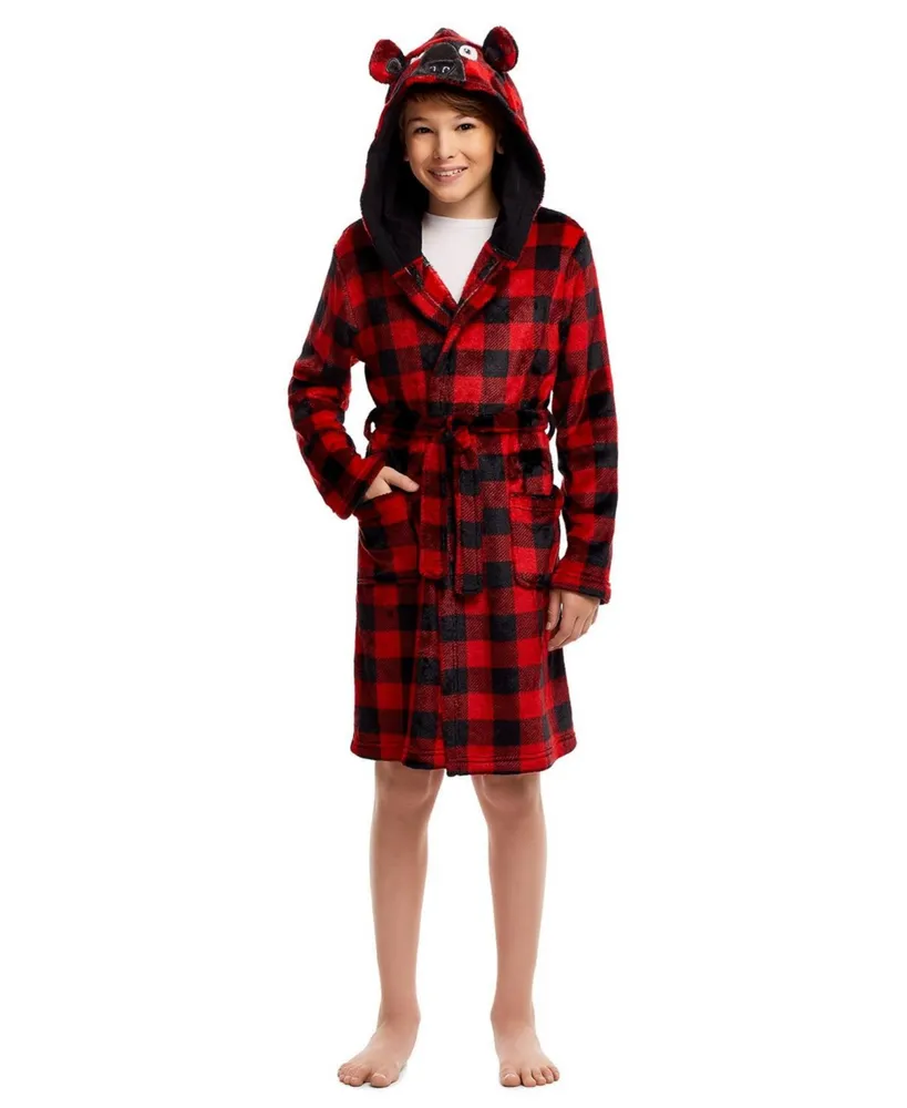 Jellifish Kids Toddler|Child Boys Fleece Sleep Robe - Soft & Cozy Kids Bathrobe