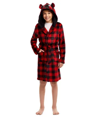 Jellifish Kids Toddler|Child Boys Fleece Sleep Robe - Soft & Cozy Kids Bathrobe