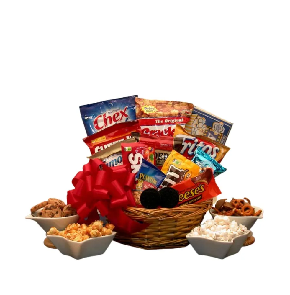 Gbds Snack Lovers Sampler Gift Basket- snack basket - snack gift basket