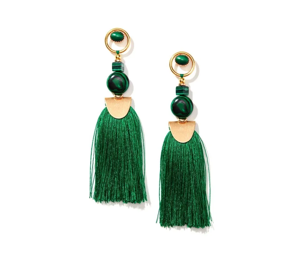 Nectar Nectar New York Gemstone Tassel Earrings