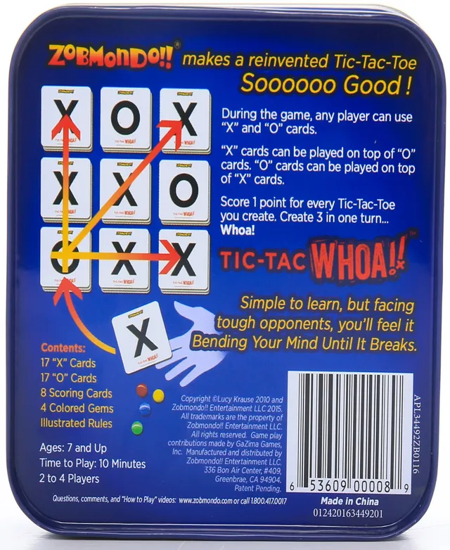 Buy Tic Tac Whoa! By Zobmondo!! The 5-in-1 Tic Tac Toe card game