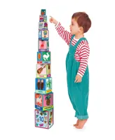 Eeboo First Words Tot Tower Stacking Blocks