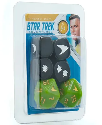 Modiphius Entertainment Star Trek Adventures Captain Kirk's Tunic Roleplaying Dice Set, 6 Piece