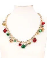 Holiday Lane Gold-Tone Garland Statement Necklace, 18" + 3" extender, Created for Macy's