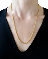 Square Wheat Link 22" Chain Necklace in 14k Gold