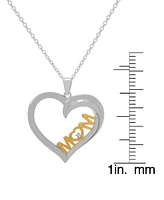 Macy's Diamond Accent Mom Heart Pendant