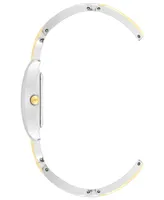 Anne Klein Women's Silver-Tone Alloy with Gold-Tone Alloy Open Link Bracelet Watch, 33mm