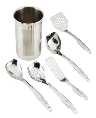 Circulon Tools Stainless Steel Kitchen Tools with Crock, Set of 6