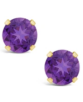 Macy's Gemstone Stud Earrings 10k Yellow Gold