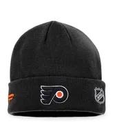 Men's Fanatics Black Philadelphia Flyers Authentic Pro Rink Cuffed Knit Hat