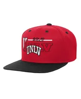 Big Boys Mitchell & Ness Scarlet and Black Unlv Rebels Varsity Letter Snapback Hat