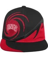 Big Boys Mitchell & Ness Scarlet and Black Unlv Rebels Spiral Snapback Hat