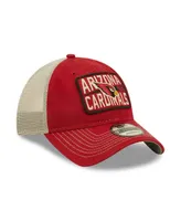 Men's New Era Cardinal and Natural Arizona Cardinals Devoted Trucker 9TWENTY Snapback Hat