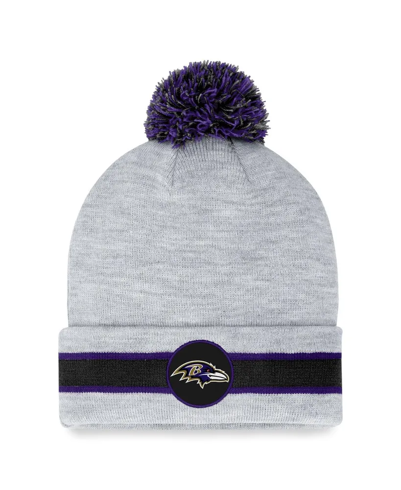 Men's '47 Graphite Baltimore Ravens Rexford Cuffed Knit Hat with Pom