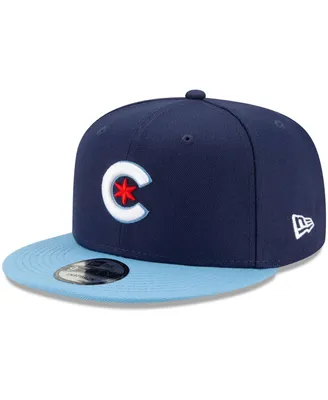 Men's New Era Navy and Light Blue Chicago Cubs City Connect 9FIFTY Snapback Adjustable Hat