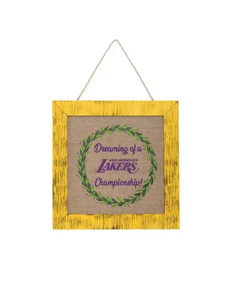 Foco Los Angeles Lakers 12'' Double-Sided Burlap Sign
