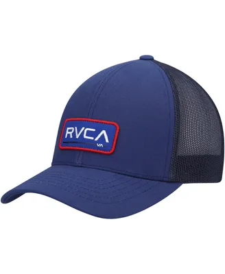 Men's Rvca Navy Myv Ticket Iii Trucker Snapback Hat