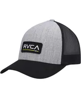 Men's Rvca Heathered Gray Hyl Ticket Iii Trucker Snapback Hat