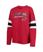 Women's Tommy Hilfiger Cardinal Arizona Cardinals Justine Long Sleeve Tunic T-shirt