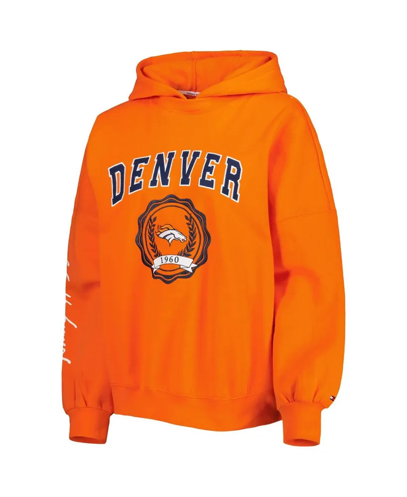 Women's Tommy Hilfiger Orange Denver Broncos Becca Drop Shoulder Pullover Hoodie