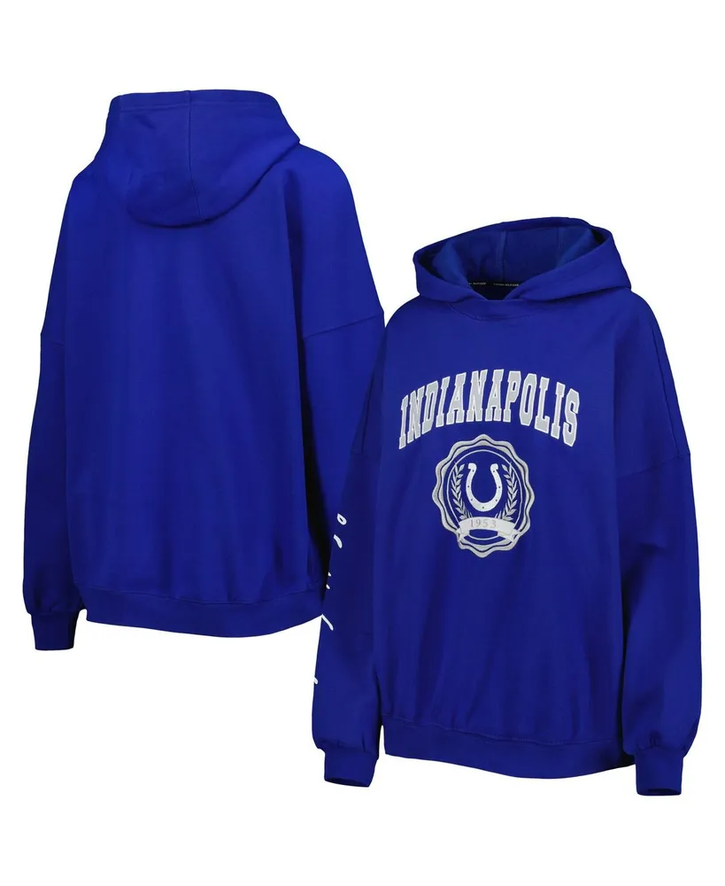 Women's Tommy Hilfiger Royal Indianapolis Colts Becca Drop Shoulder Pullover Hoodie