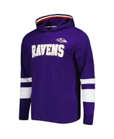 Men's Tommy Hilfiger Purple, White Baltimore Ravens Alex Long Sleeve Hoodie T-shirt