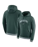 Men's Nike Green Michigan State Spartans Sketch Retro Pullover Hoodie