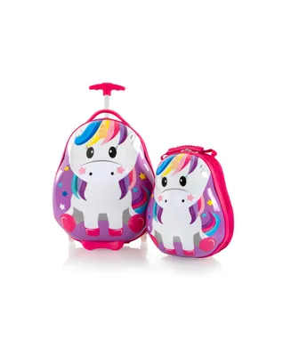 Heys Travel Tots 2 Piece Unicorn Lightweight Kids Luggage and Backpack Set