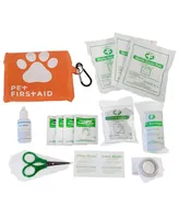 19 Piece Pet Travel First Aid Kit with Carabiner