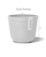 Ecopots Oslo Indoor and Outdoor Modern Planter, 14in