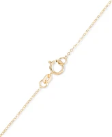 Polished Moon & Star 18" Lariat Necklace in 10k Gold