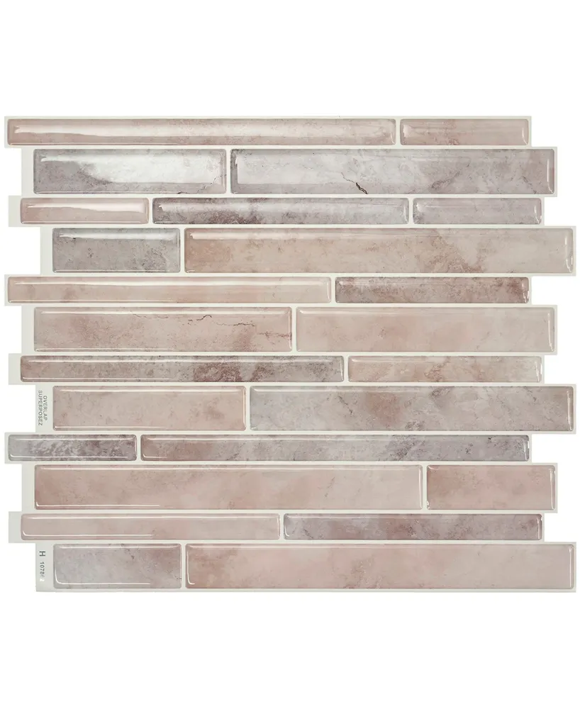 The Smart Tiles Smart Tiles Metro Carrera 11.56 in. X 8.38 in. Peel and  Stick Backsplash for Kitchen, Bathroom, Wall Tile 4-pack