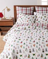 Levtex Meowy Christmas Reversible -Pc. Quilt Set