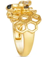 Le Vian Multicolor Diamond Honeybee Honeycomb Ring (1/3 ct. t.w.) in 14k Gold