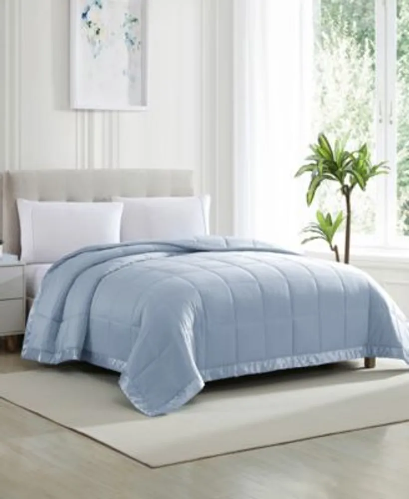 Royal Luxe Classic White Down Light Warmth Microfiber Blankets Created For Macys