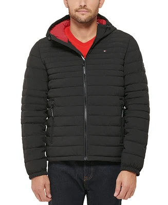 Tommy Hilfiger Men's Stretch Quilted Hooded Jacket