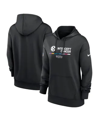 Women's Nike Black Pittsburgh Steelers 2022 Nfl Crucial Catch Therma Performance Pullover Hoodie