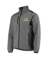 Men's Dunbrooke Charcoal Los Angeles Chargers Circle Softshell Fleece Full-Zip Jacket