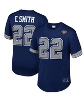 Men's Mitchell & Ness Emmitt Smith Navy Dallas Cowboys Retired Player Name and Number Mesh Top