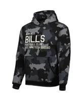 Men's The Wild Collective Black Buffalo Bills Camo Pullover Hoodie