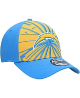 Men's New Era Gold, Powder Blue Los Angeles Chargers Shattered 39THIRTY Flex Hat