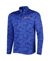 Men's Antigua Royal Buffalo Bills Brigade Quarter-Zip Sweatshirt